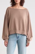 Abound Loved Fleece Off the Shoulder Sweatshirt