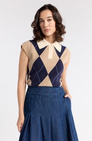 1901 Sleeveless Polo Sweater