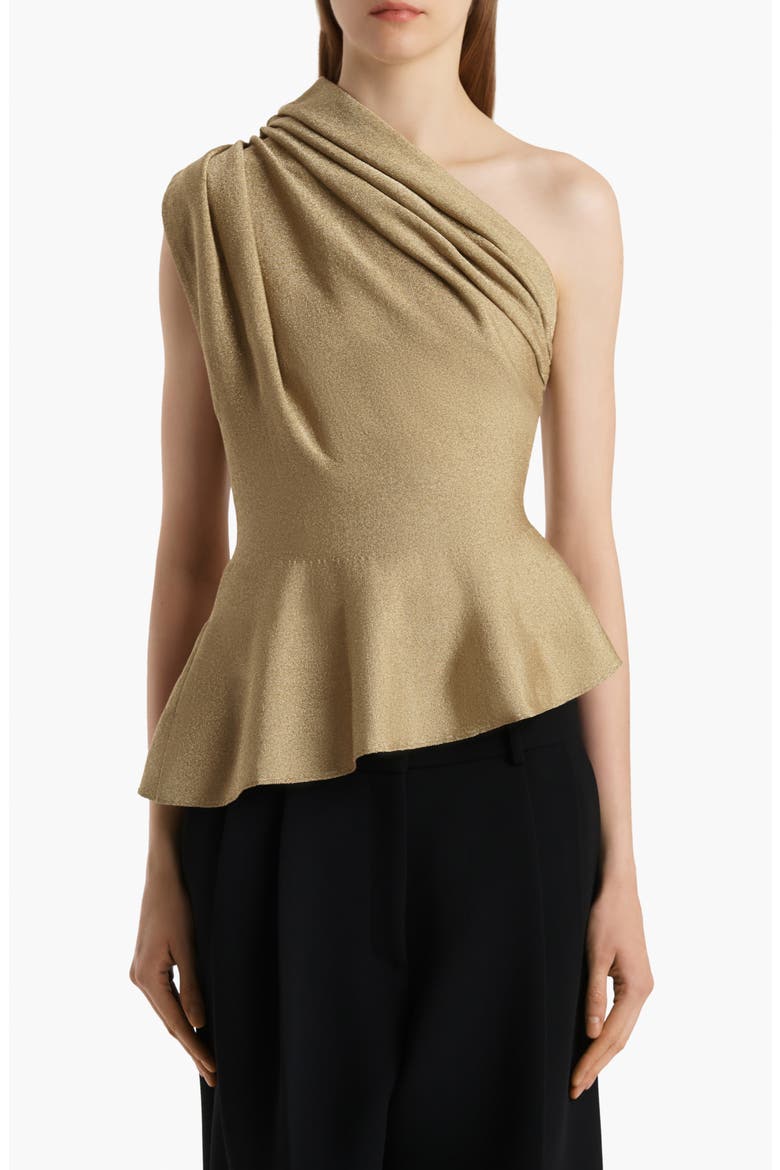 Aimee Asymmetric One-Shoulder Top, Main, color, GOLD
