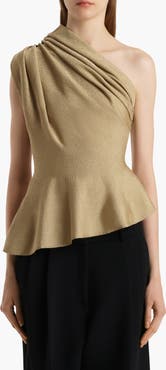 Khaite Aimee Asymmetric One-Shoulder Top
