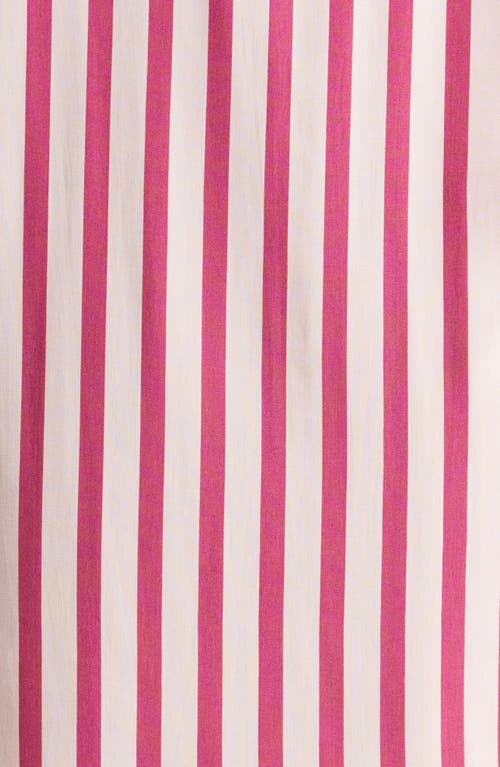 Papinelle Stripe Wide Leg Pajamas In Mulberry/pink Stripe