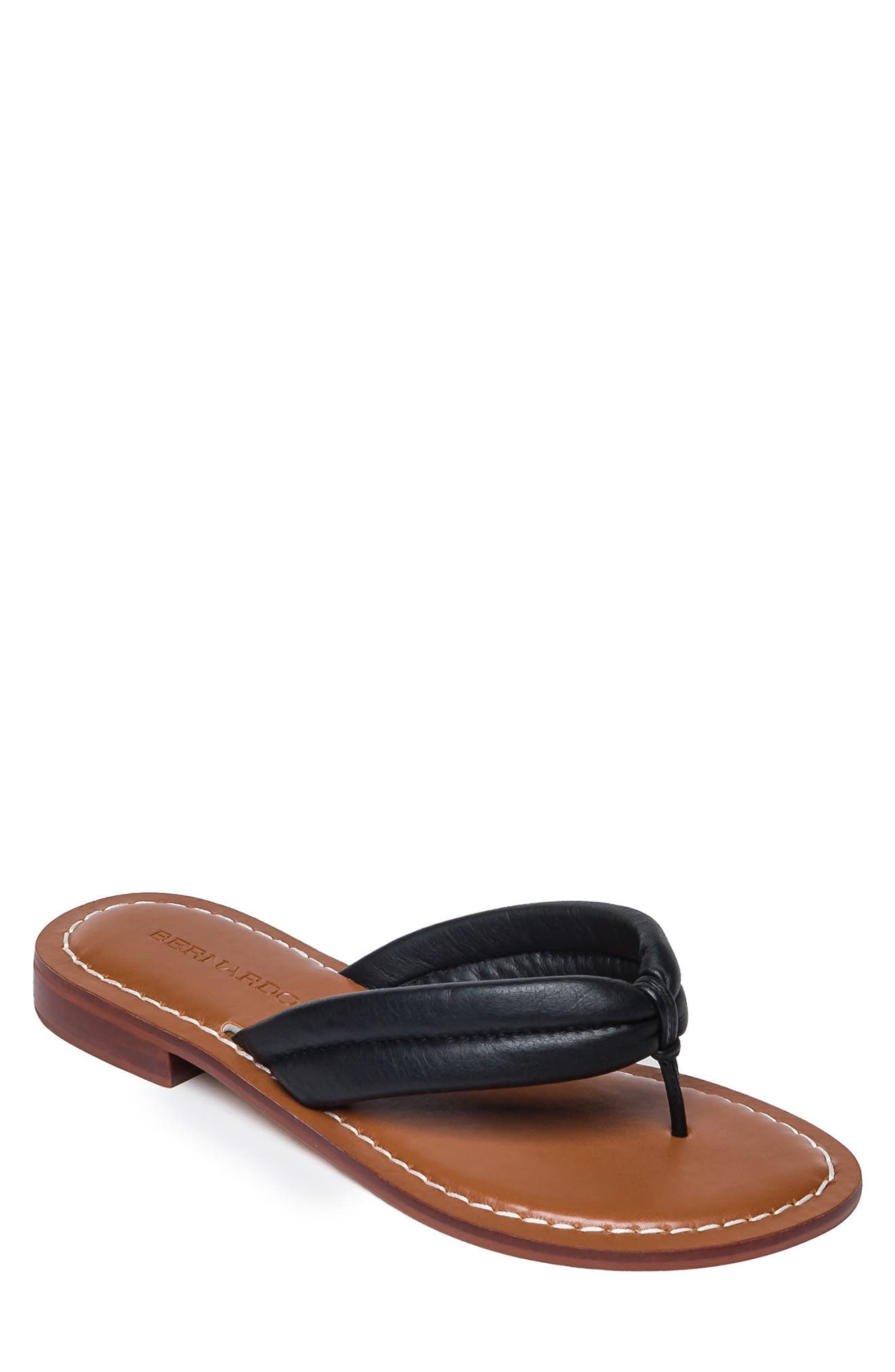 BERNARDO STUDIO Tilly Leather Flip-Flop Sandal, Main, color, 