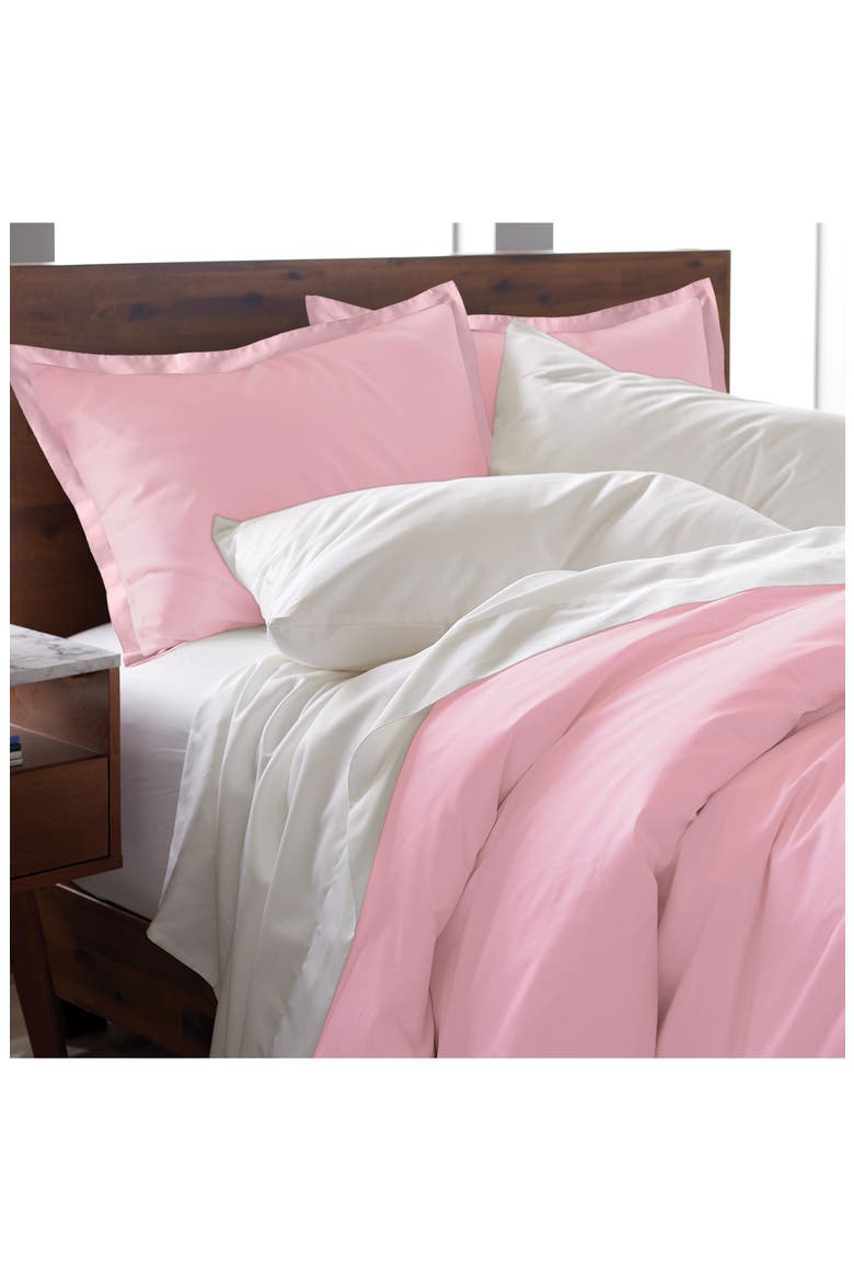 300 Thread Count CottonDuvet Cover & Sham Set, Alternate, color, BLUSH