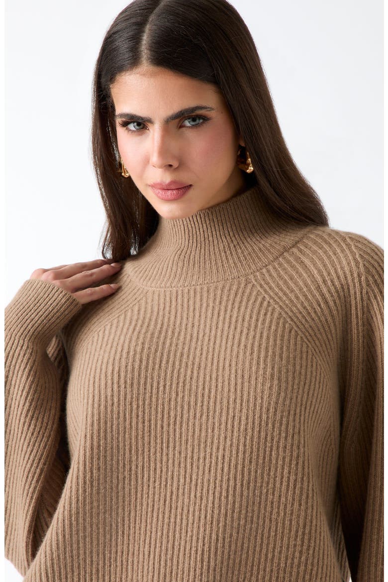 Denise Mock Neck Cashmere Blend Sweater, Alternate, color, F13Q-LIGHT