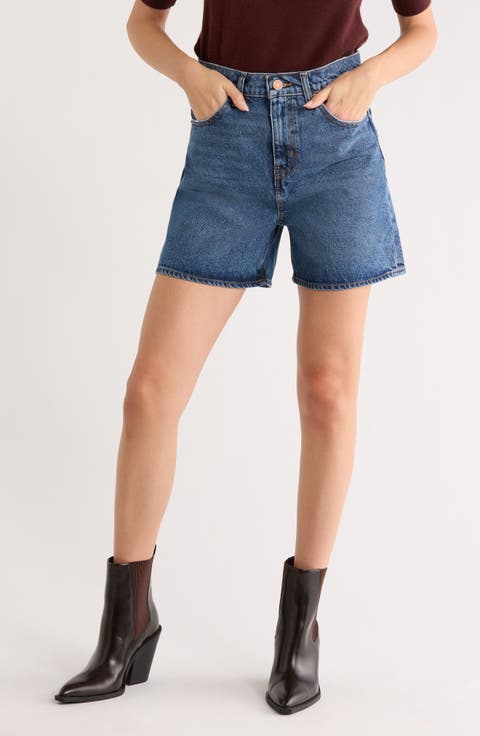 The Easy High Waist Denim Shorts