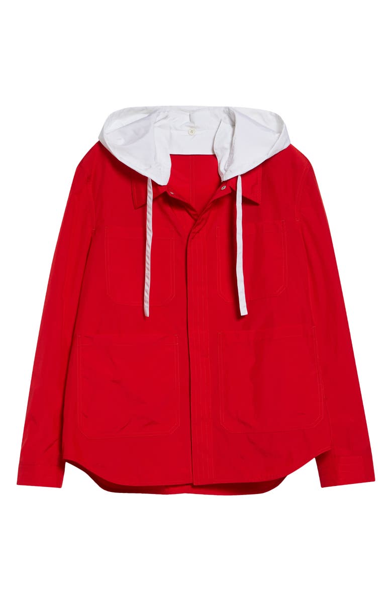 Thom Browne Utility Jacket with Removable Hood, Main, color, Red