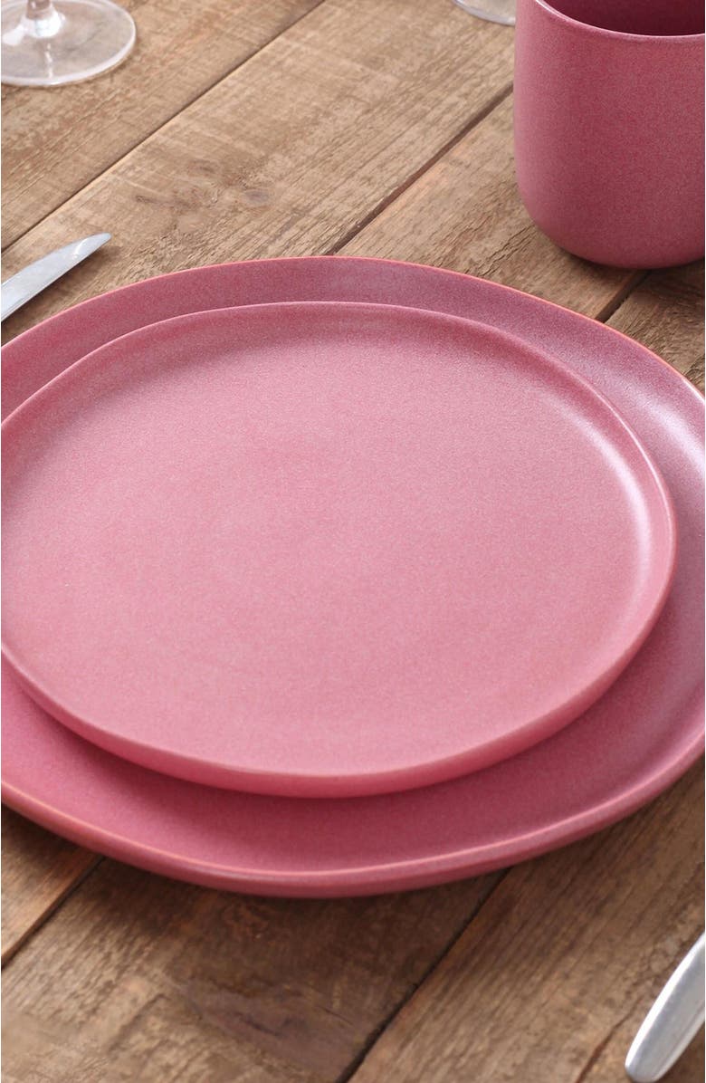 Stone Lain Tom Stoneware 16-Piece Dinnerware Set, Alternate, color, Pink White