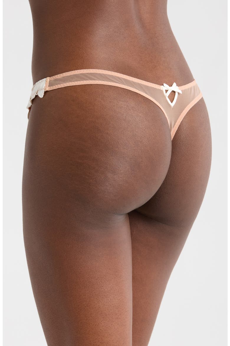 Lily Embroidered Hipster Thong, Alternate, color, IVORY