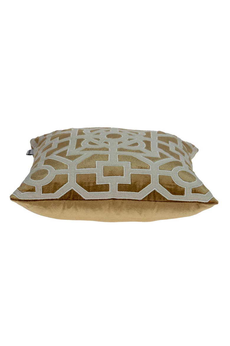 Hazel Geometric Accent Pillow, Alternate, color, BRIGHT GOLD