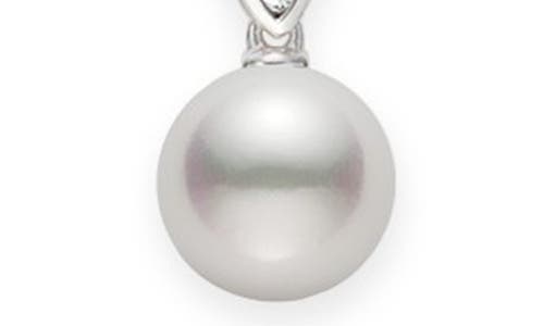 Mikimoto Morning Dew Akoya Pearl & Diamond Pendant Necklace In 18kw