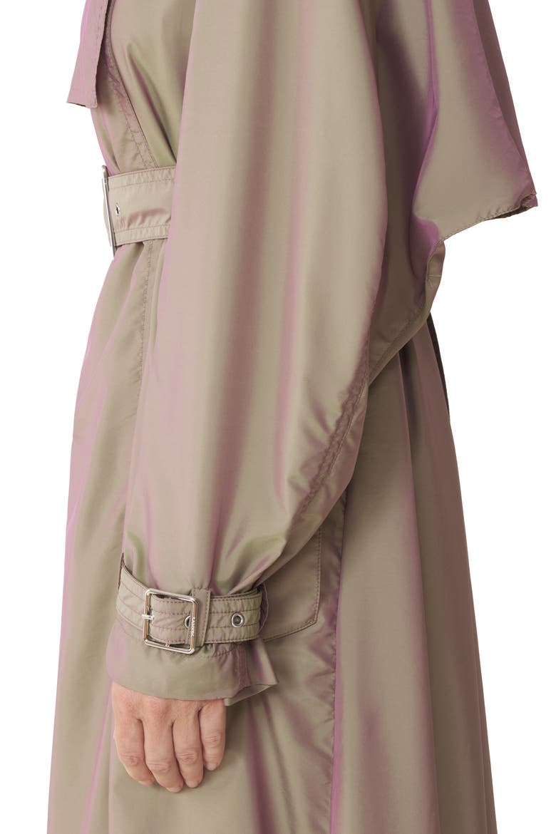 Flowing Taffeta Trench Coat, Alternate, color, Taupe