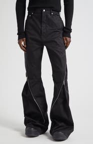 Rick Owens Bolan Banana Zip Raw Hem Jeans