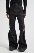 Rick Owens Bolan Banana Zip Raw Hem Jeans