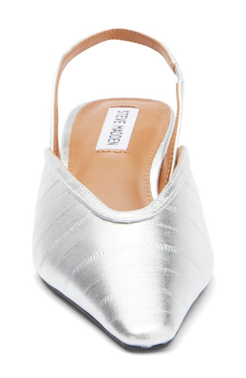 Shop Steve Madden Haleigh Slingback Pump In Silver