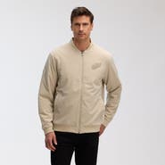 FANATICS Men's Fanatics Tan Detroit Red Wings Authentic Pro Road Lightweight Full-Zip Bomber Jacket