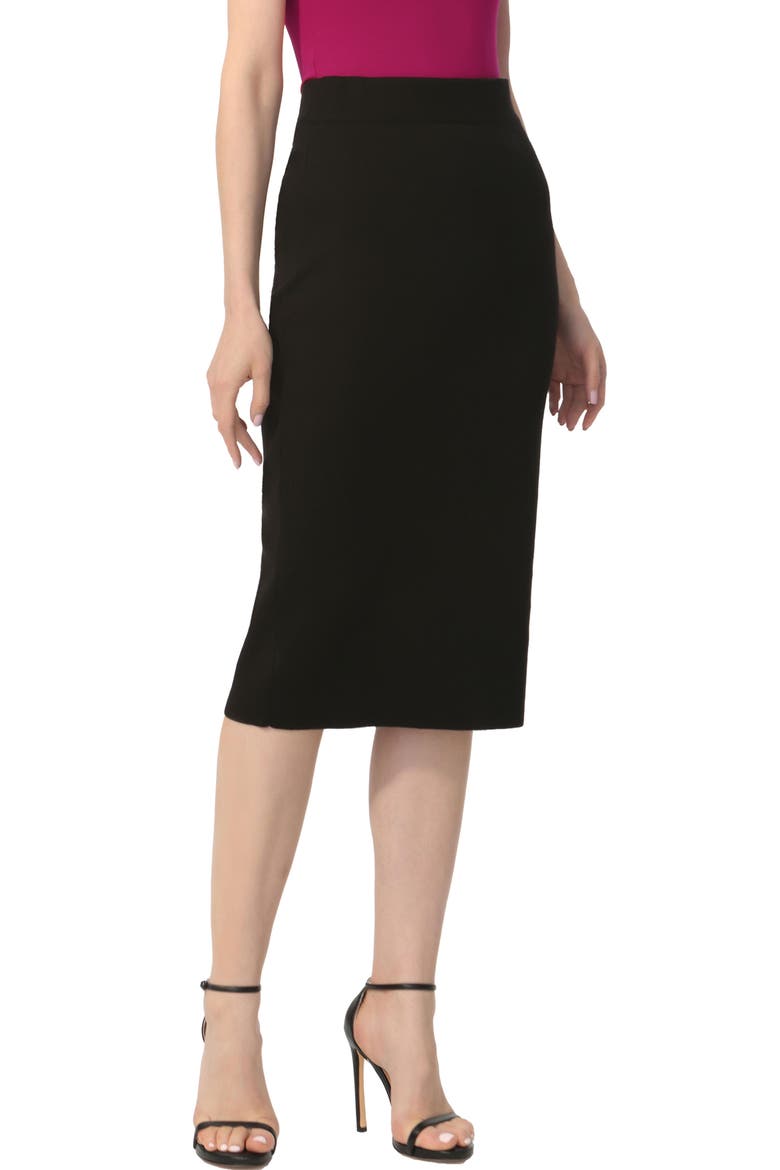 Women's Knit Pencil Skirt, Main, color, Black