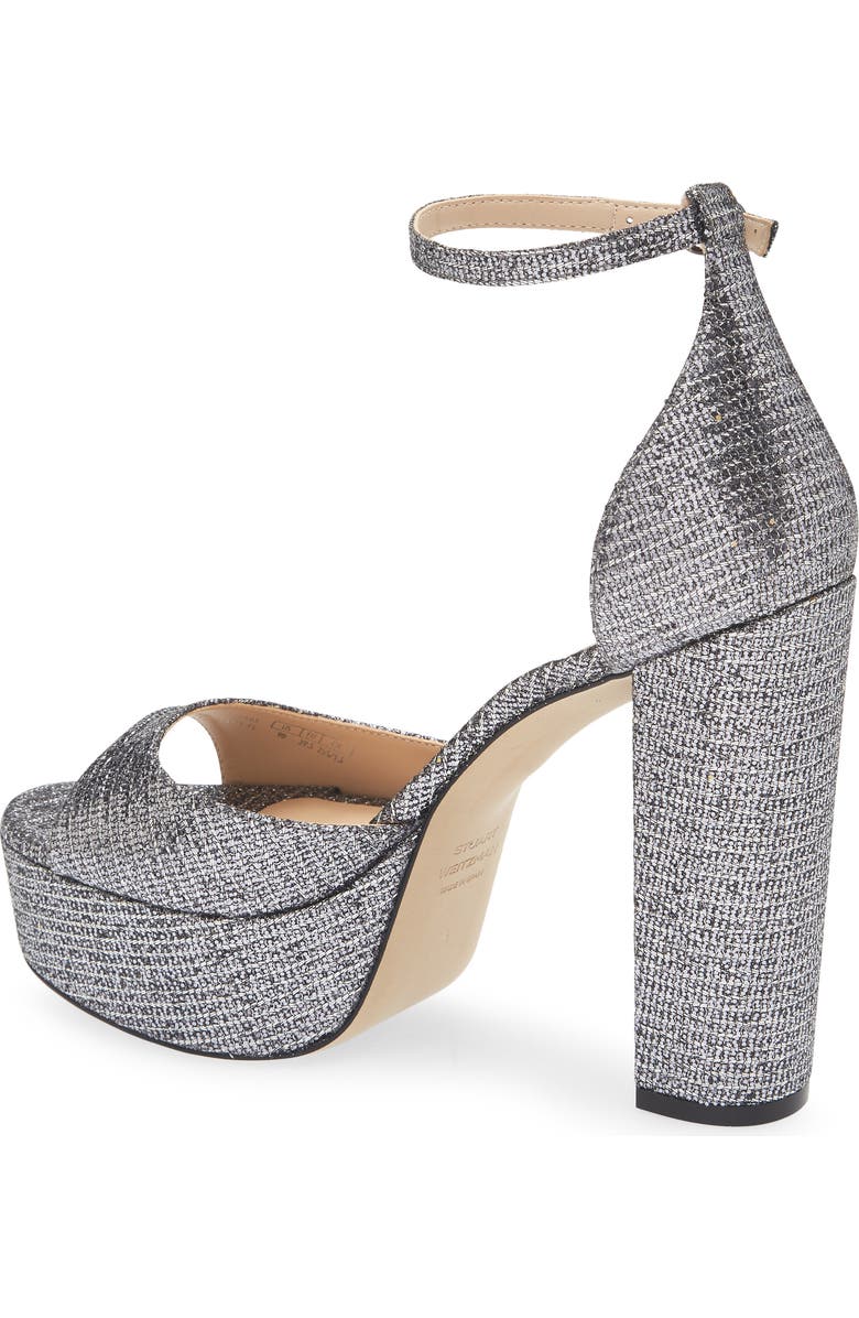 Stuart Weitzman Pamela Glitter Platform Sandal, Alternate, color,