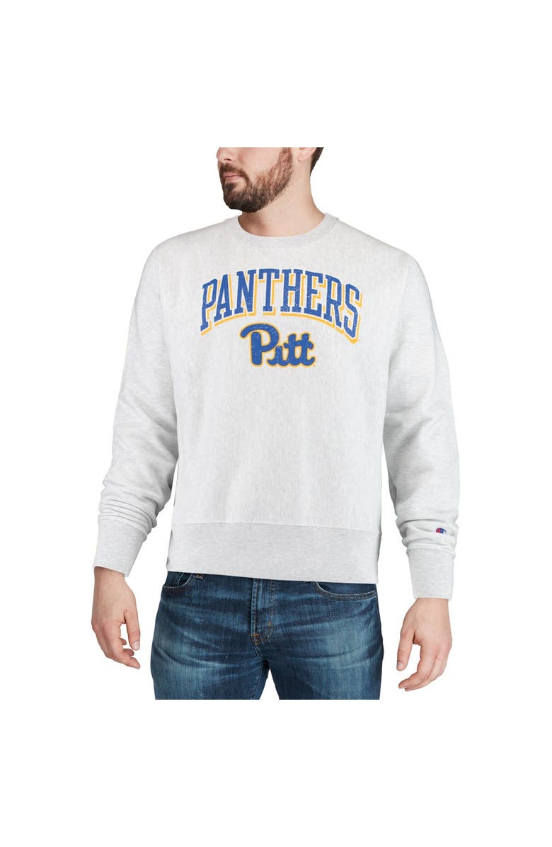 Champion Men's Champion Gray Pitt Panthers Arch Over Logo Reverse Weave Pullover Sweatshirt, Alternate, color, Gray
