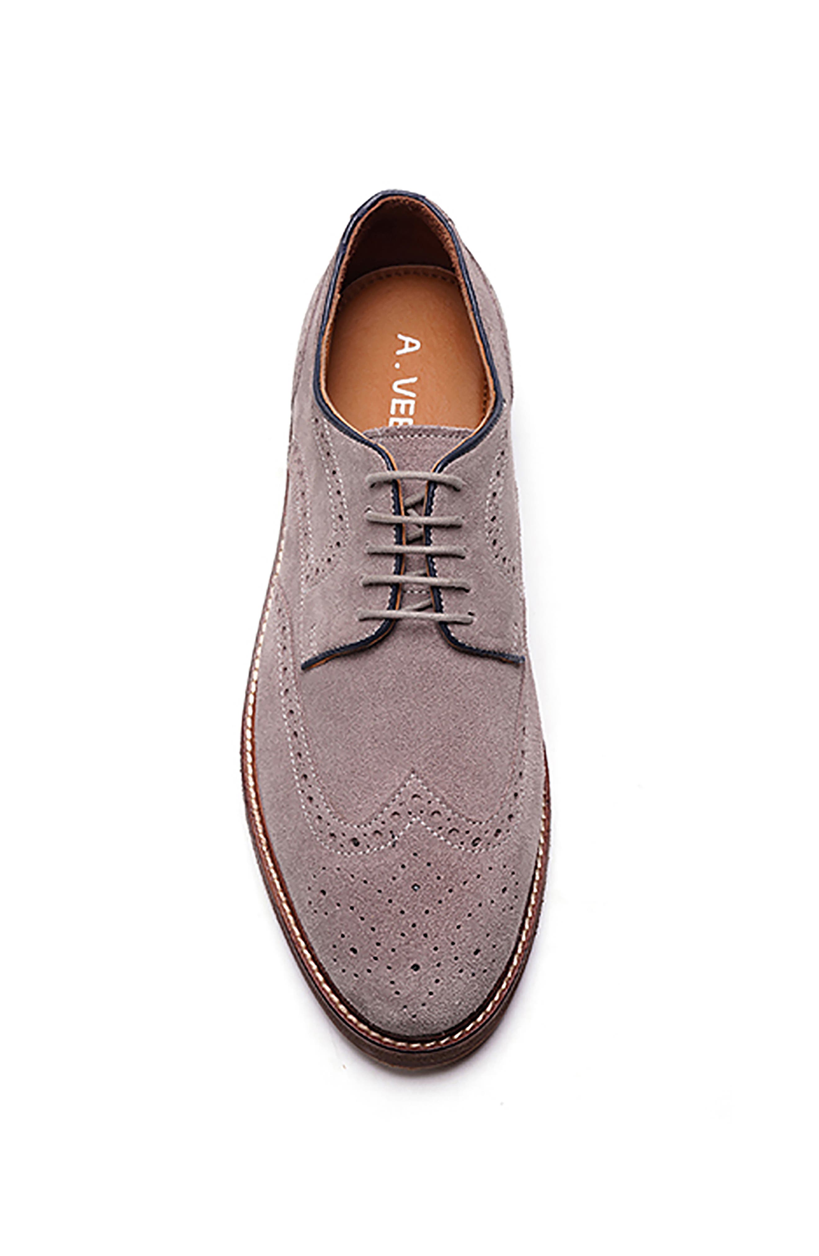 A. Veer Cambridge Wingtip Lace-up, Alternate, color, Taupe Suede
