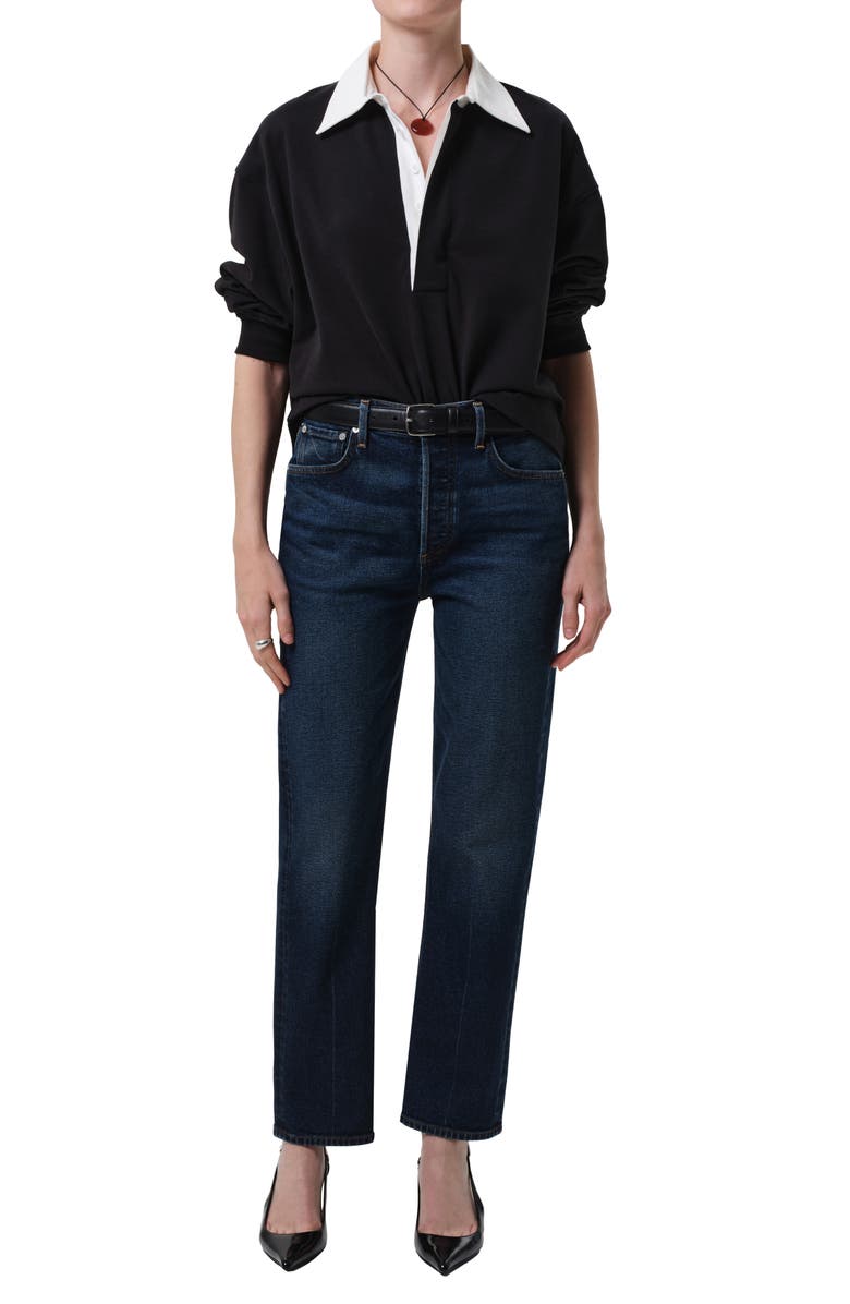 Citizens of Humanity Blaine High Waist Ankle Straight Leg Jeans, Alternate, color, Sutherland Dark