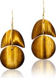 Ten Thousand Things Tiger's Eye Tiny Arp Drop Earrings
