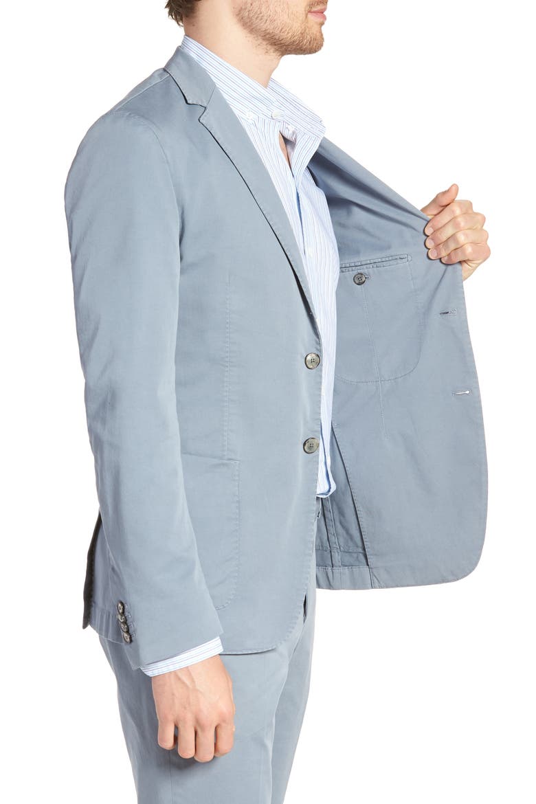 Hanry-D Trim Fit Stretch Cotton Blazer, Alternate, color, BLUE