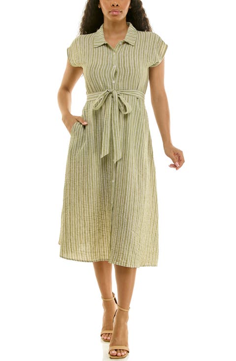 Cap Sleeve Shirtdress