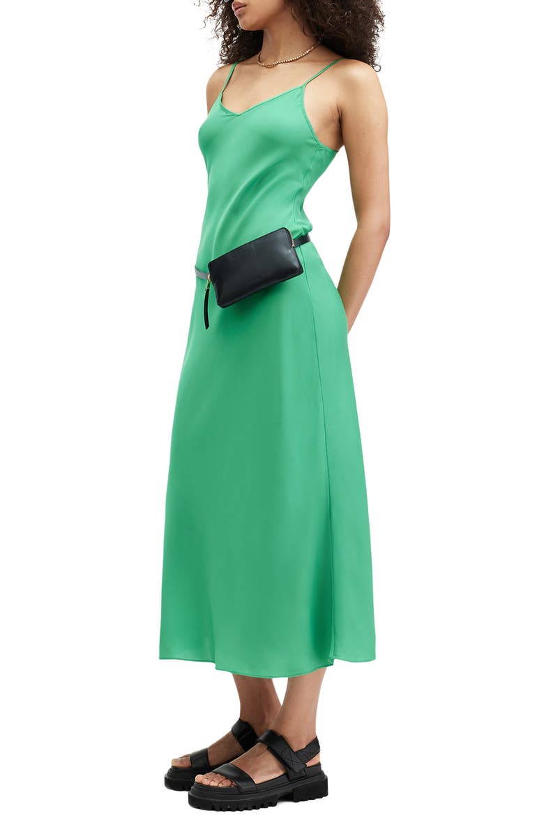 AllSaints Bryony Slipdress, Alternate, color, Spectra Green