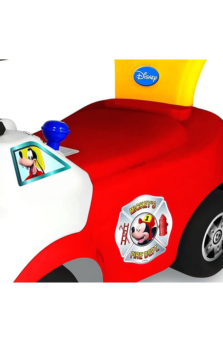 Kiddieland Disney Mickey Mouse Activity Fire Truck Light & Sound Rideon, Alternate, color, Multicolored