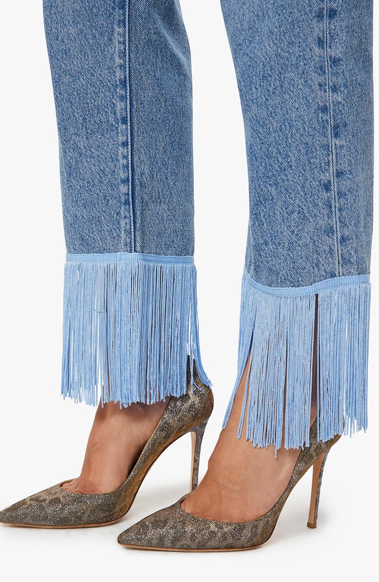 MOTHER The Relish Fringe Ankle Jeans, Alternate, color, Jerky