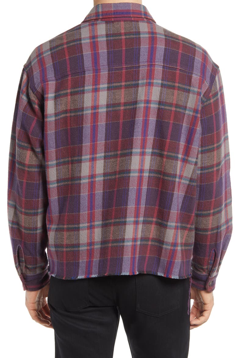 Hemi Oversize Plaid Shirt, Alternate, color, ELDERBERRY CHECK