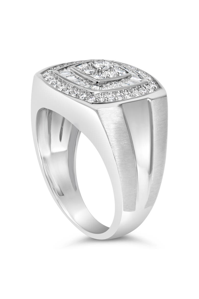 14K White Gold Men's Diamond Band Ring, Alternate, color, White