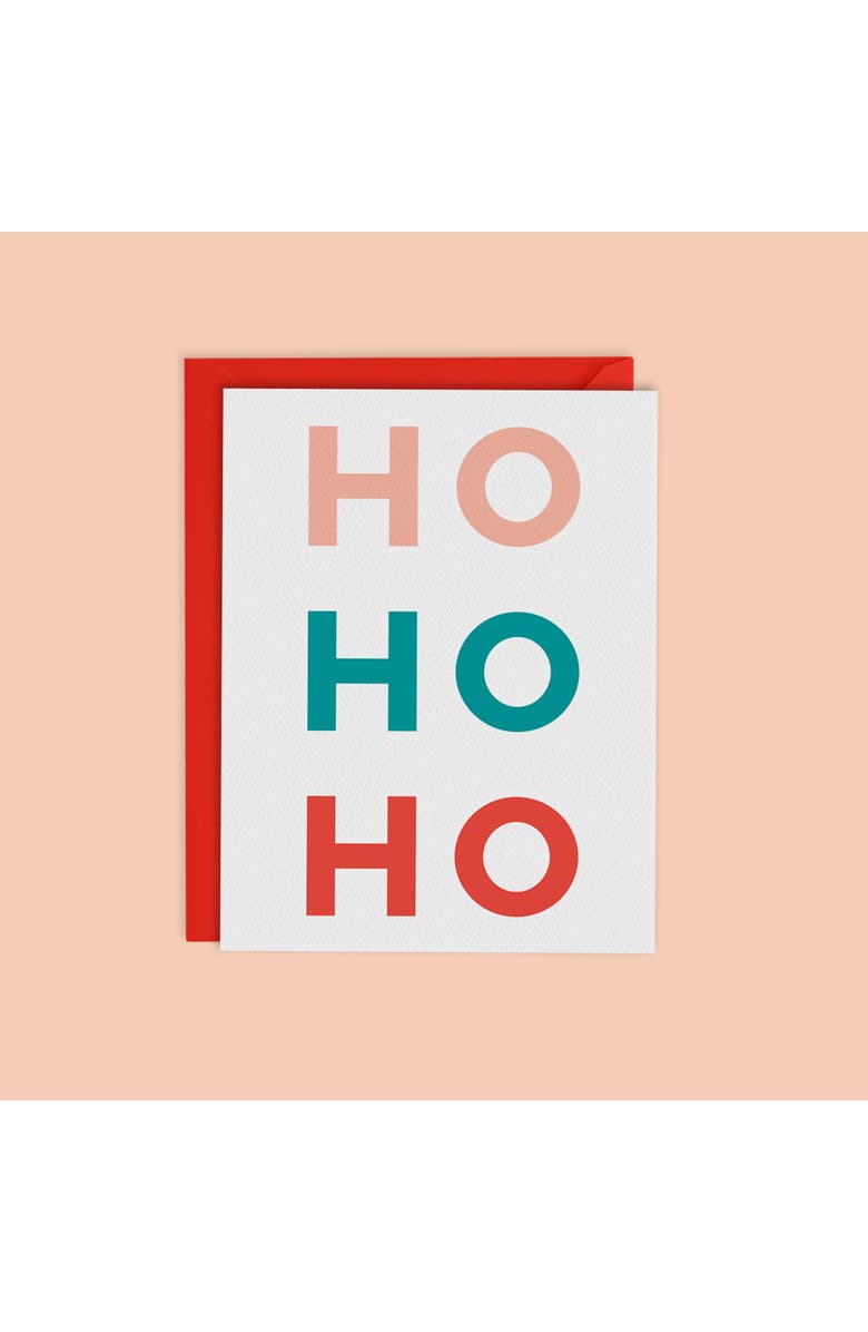 Mellowworks HO HO HO Santa Claus Christmas Card-Boxed Set of 8 Cards, Alternate, color, Multi