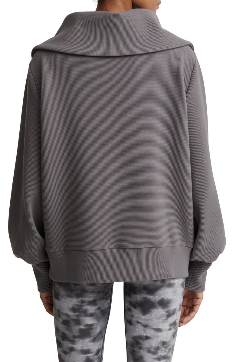 Varley Vine Ottoman Half Zip Pullover, Alternate, color, Deep Charcoal