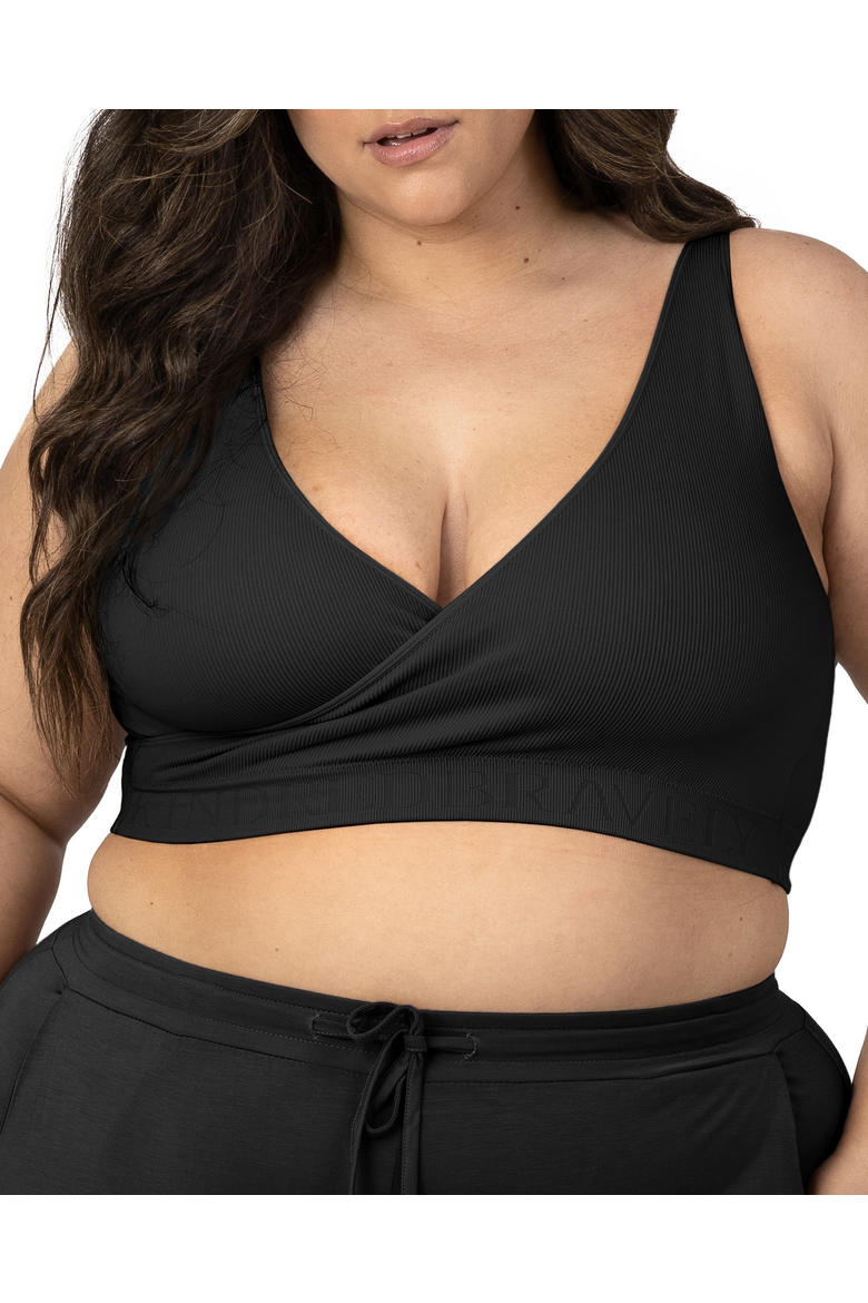 Sublime Adjustable Crossover Nursing/Lounge Bra, Main, color, BLACK