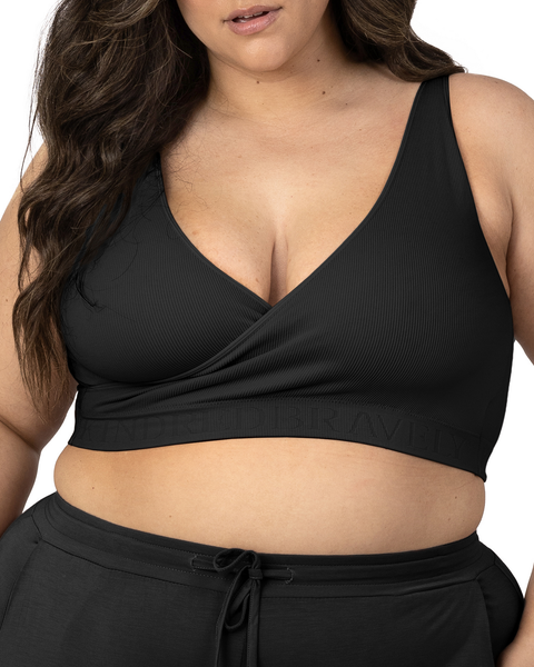 Busty Sublime Adjustable Crossover Nursing & Lounge Bra -Sizing Options from E-I Cup