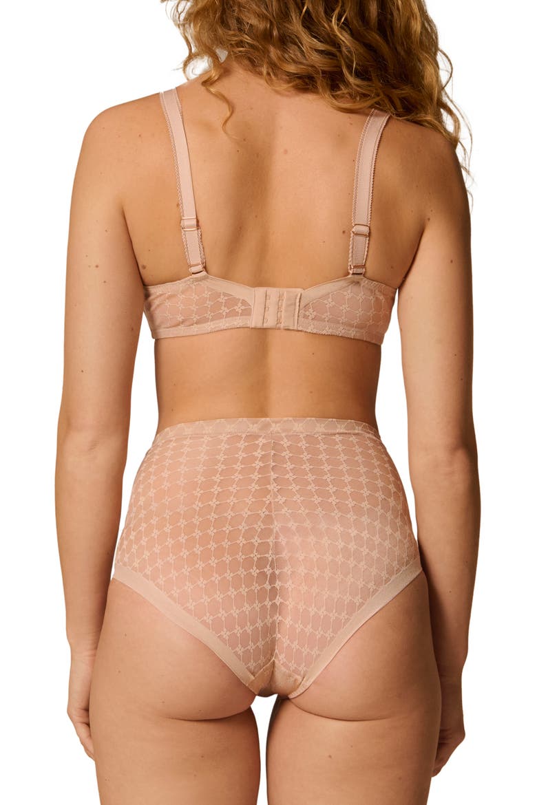 Plume Uplifting Embroidered Shaping Shorts, Alternate, color, PEAU ROSE