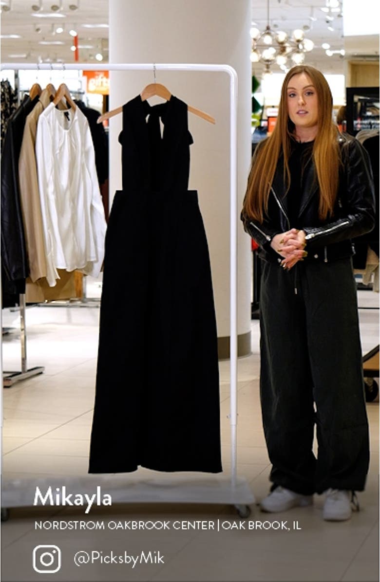 Bow Tie Halter Jumpsuit, sales video thumbnail