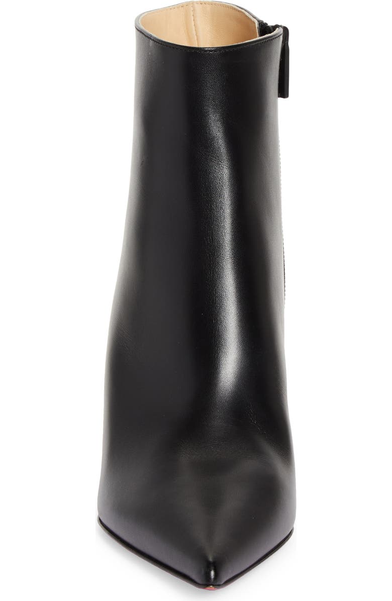 Christian Louboutin Apostropha Pointed Toe Bootie, Alternate, color, Black