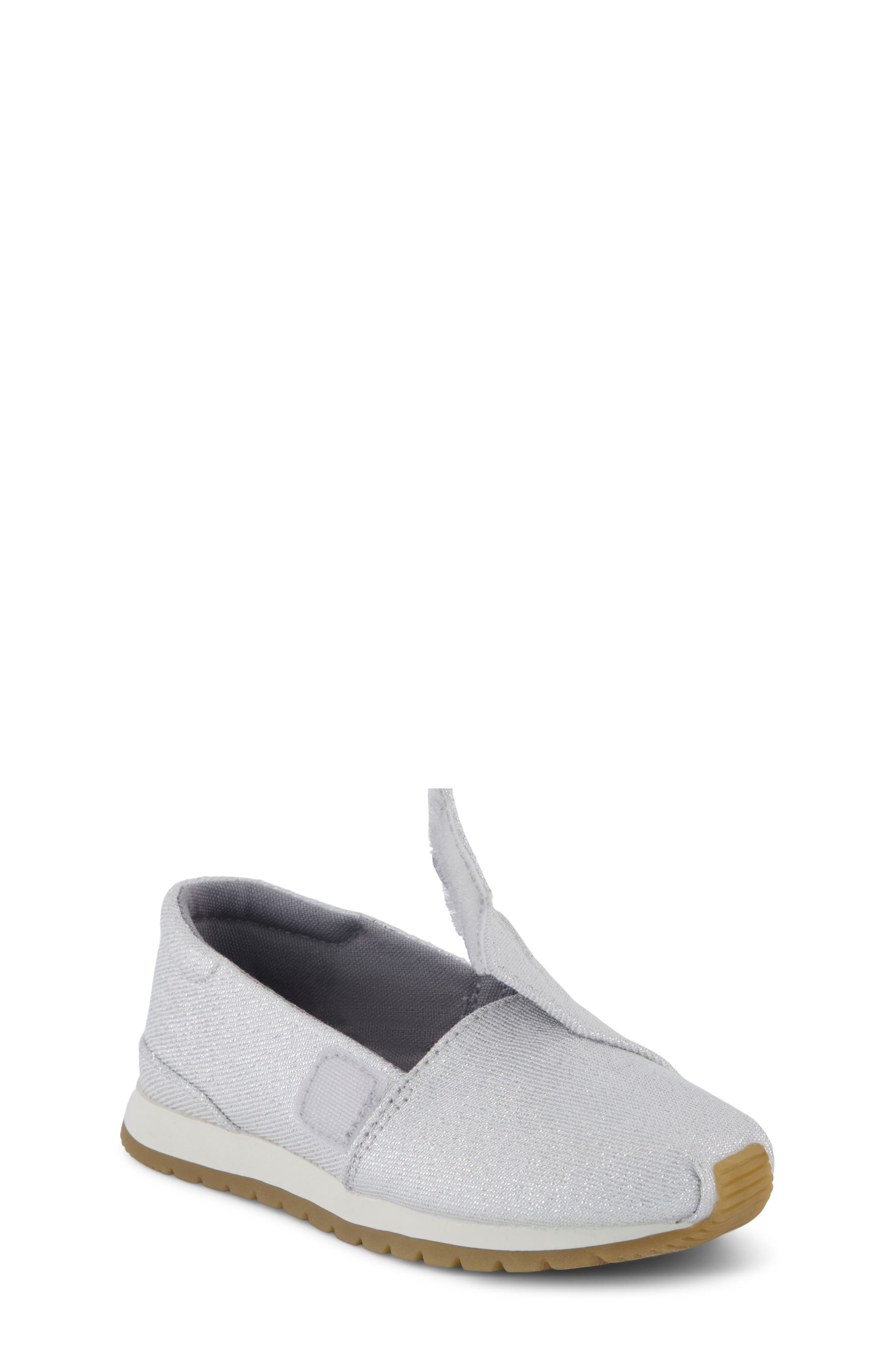 TOMS Kids' Alpargata Sneaker, Alternate, color, Silver