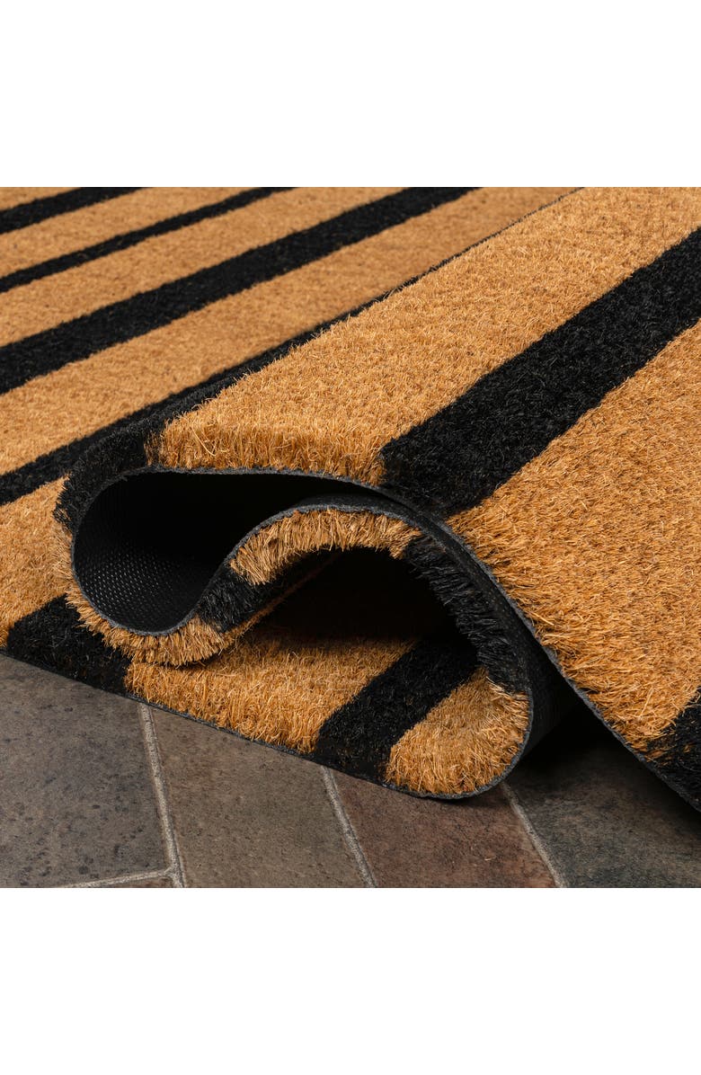 JONATHAN Y Peater Classic Casual Commerical Natural Coir Indoor/Outdoor Mat, Alternate, color, Natural Black