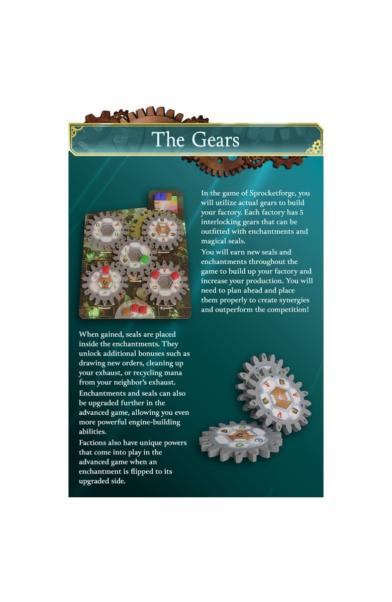 Sophisticated Cerberus Games Sprocketforge 1st Edition, Fantasy Engine Building Game, Alternate, color, Multicolored