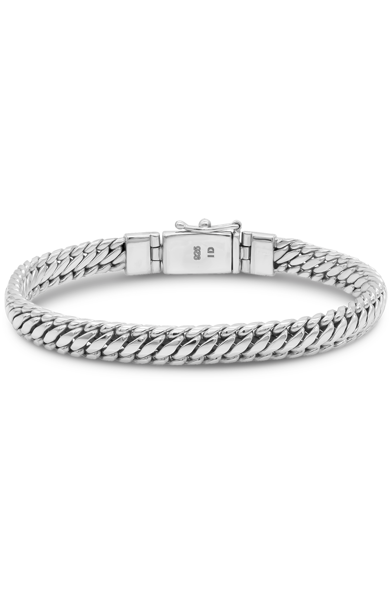 DEVATA Java 7mm Chain Bracelet in Sterling Silver, Main, color, Silver
