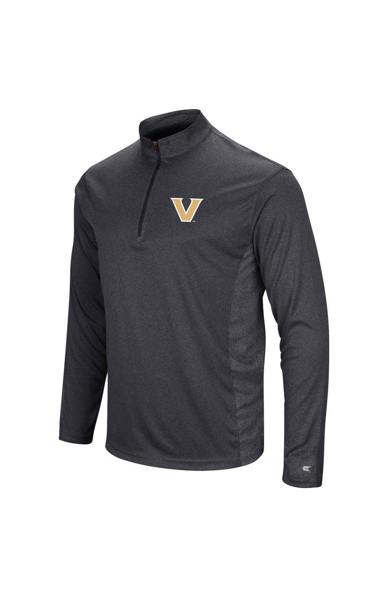 COLOSSEUM Men's Colosseum Black Vanderbilt Commodores Audible Quarter-Zip Windshirt, Alternate, color, 