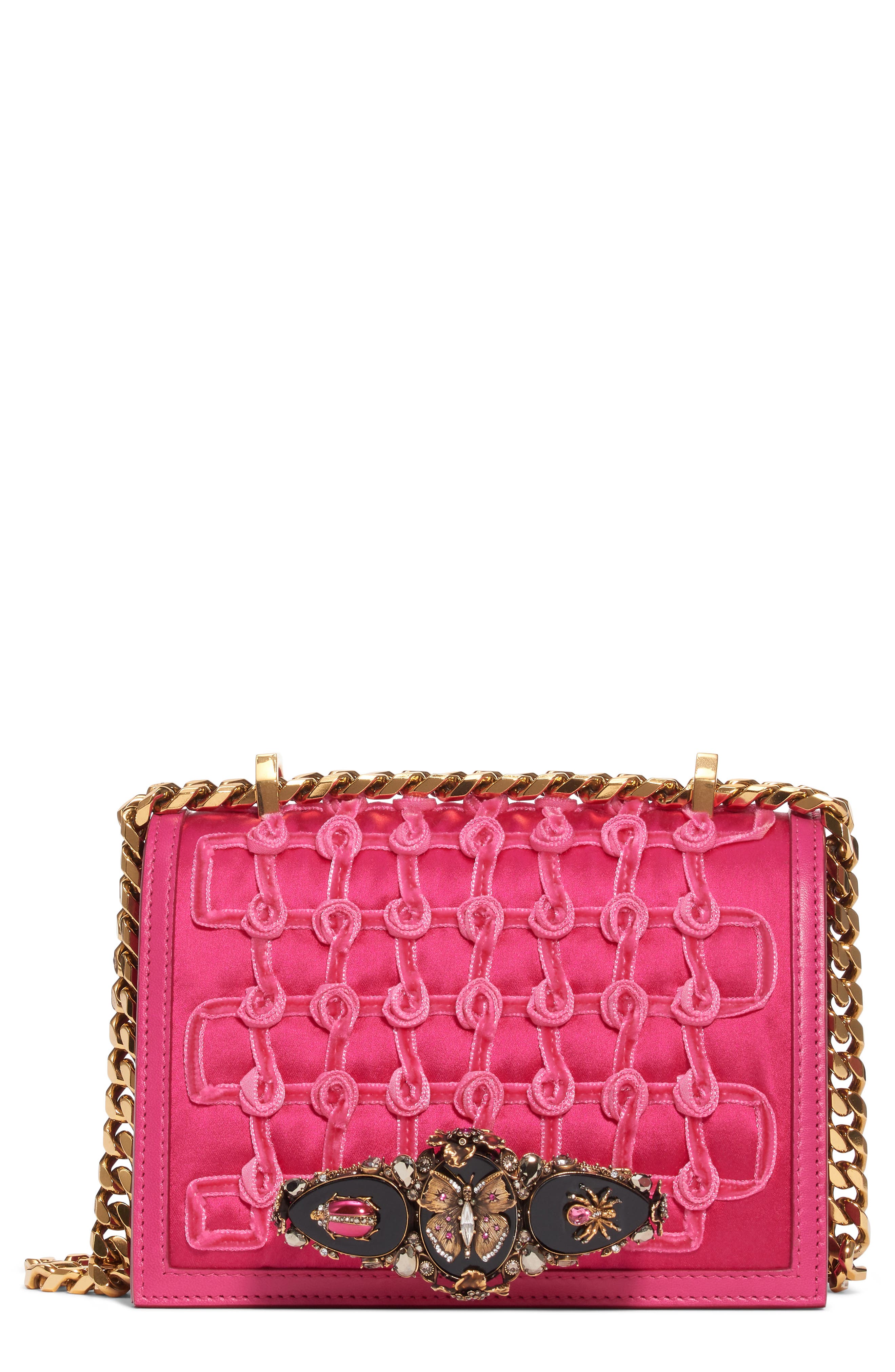 McQueen Alexander McQueen Small Butterfly Knuckle Shoulder Bag, Main, color, 