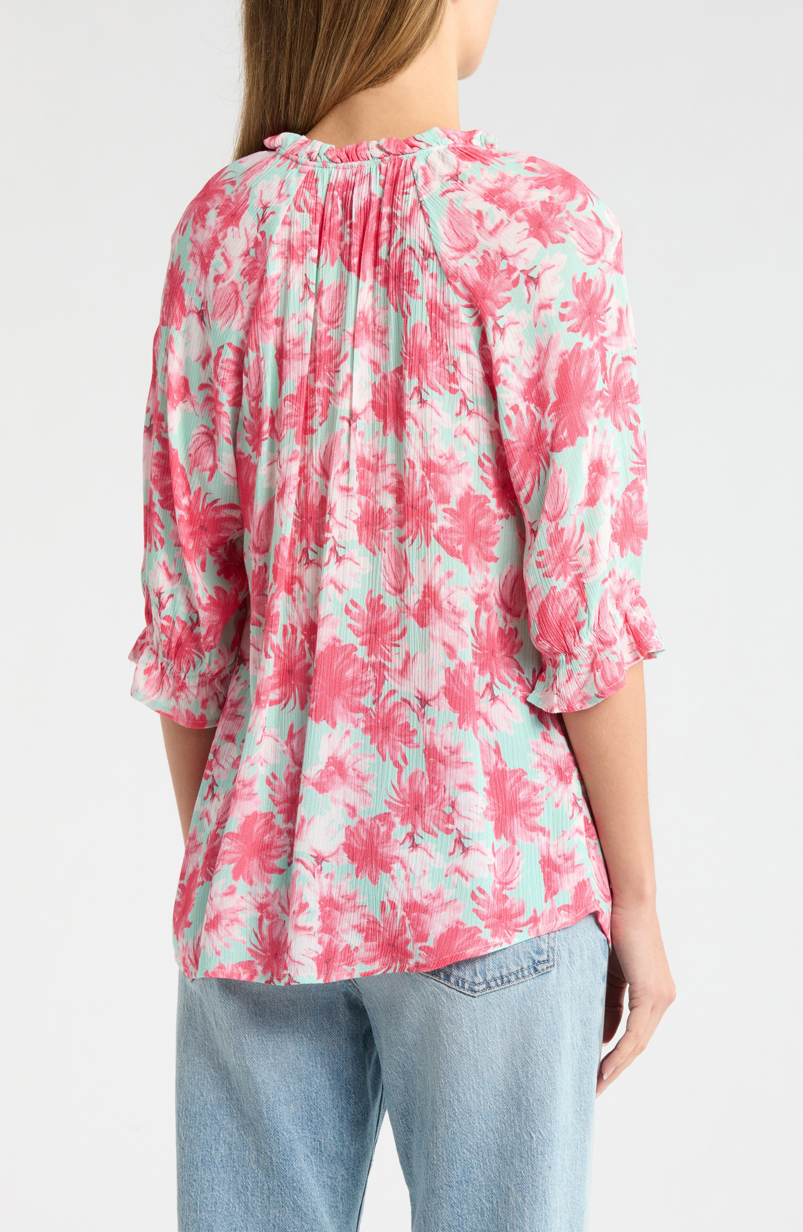 Print Ruffle Blouse - image 2