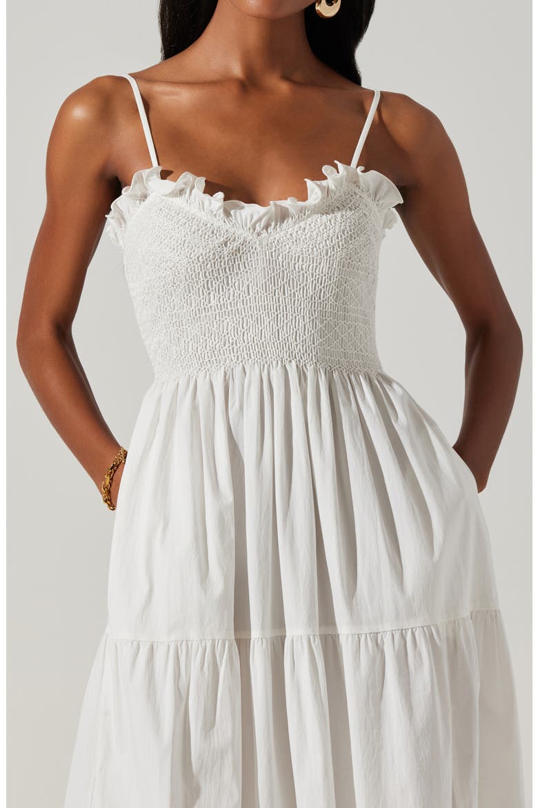 Seraphine Fit & Flare Maxi Sundress, Alternate, color, OFF WHITE