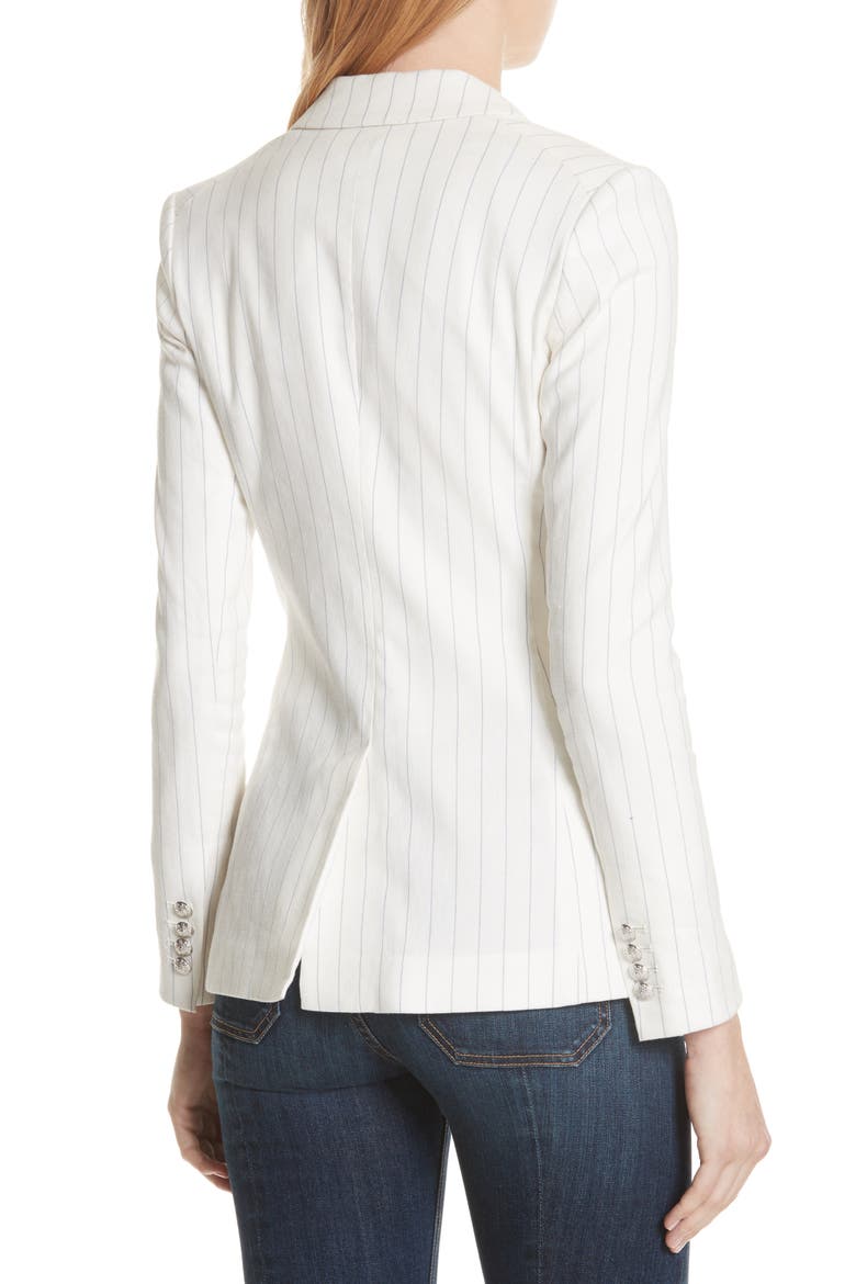 Apollo Pinstripe Jacket, Alternate, color, OFF WHITE/ BLUE STRIPE