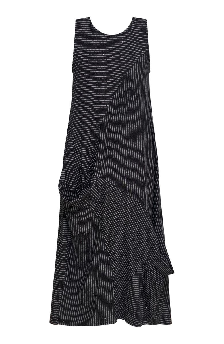 Alembika Striped sleeveless maxi with draped pocket, Alternate, color, 
