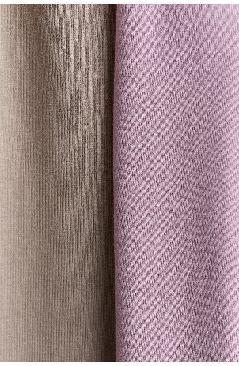 H&M 2-pack Flared Leggings, Alternate, color, Taupe/Light Purple